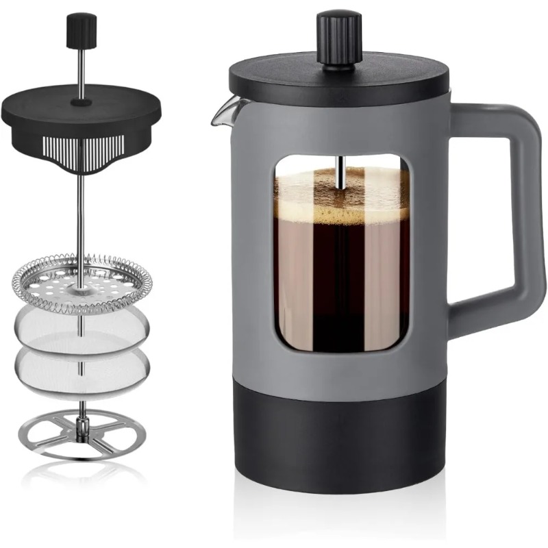 French Press Glass - 600ml Heat Resistant Glass French Press
