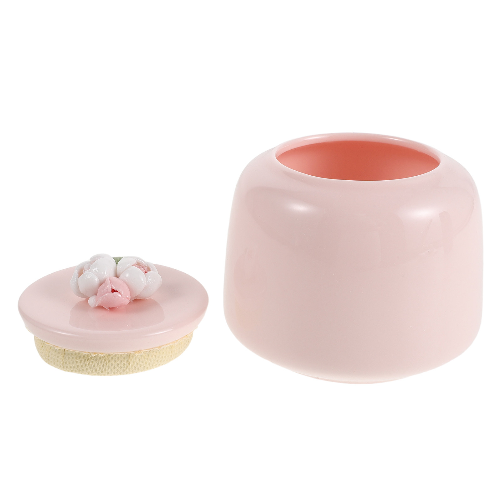 Canister Coffee Sugar Tea - Ceramic Tea Jar Pink Porcelain Food