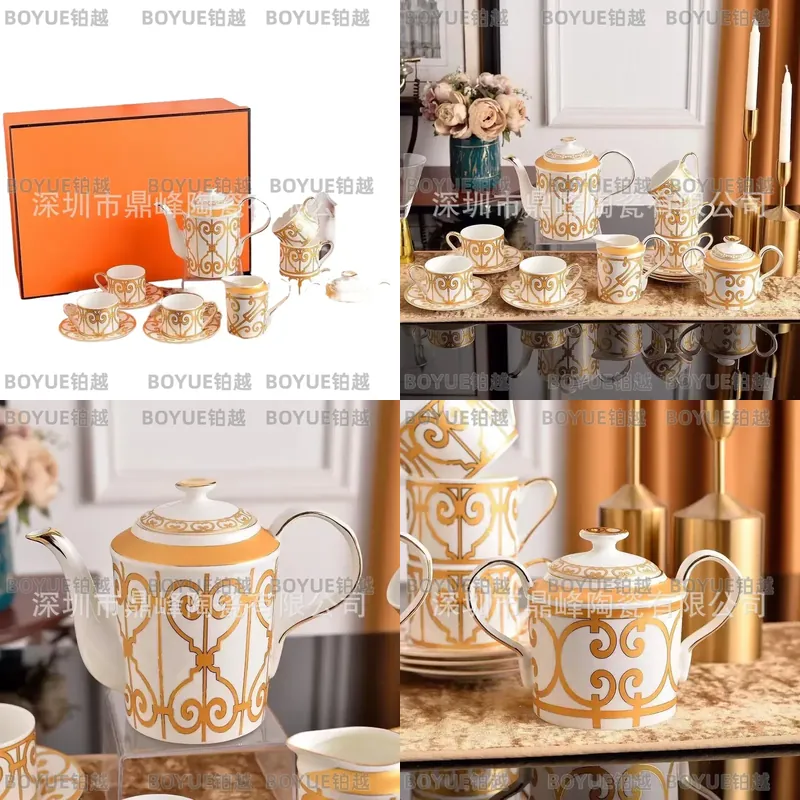 Coffee Tea Gift Set - Yellow Ceramic Coffee Cup and Saucer