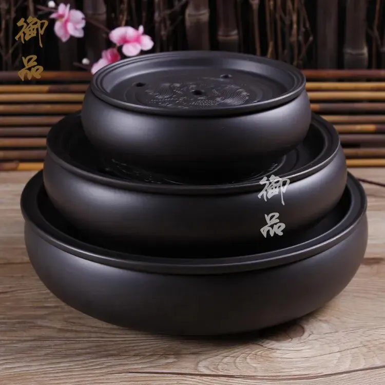 Bamboo Tea Tray - Tea Tray Handmade Yixing Redware(purple clay)