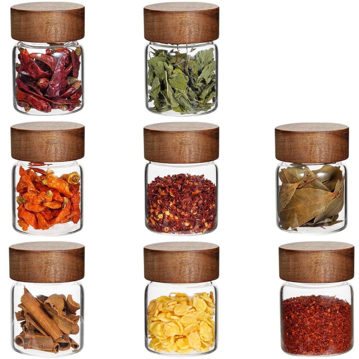 Canister Coffee Sugar Tea - 10pcs Glass Spice Jars Seasoning Containers
