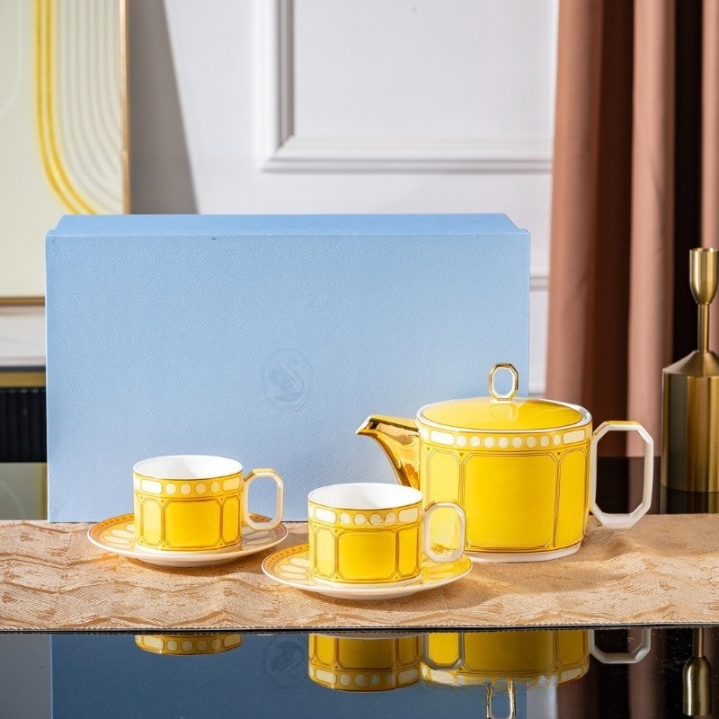 Coffee Tea Gift Set - Swan Design Bone China Coffee Cup