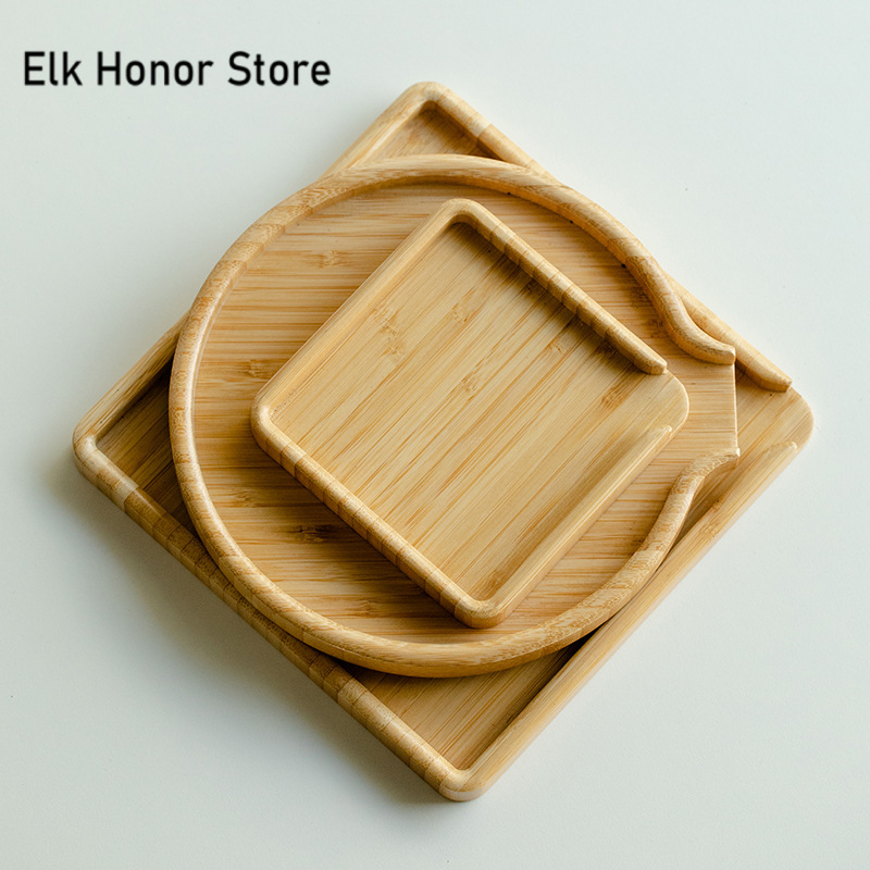 Bamboo Tea Tray - Chinese Bamboo Food Tray Puer Tea