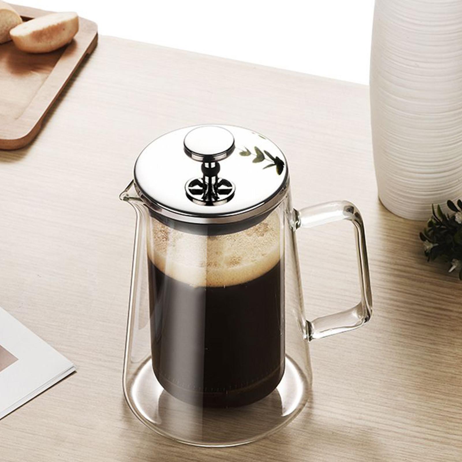 French Press Glass - Coffee Presses Glass Stainless Steel Double-Wall