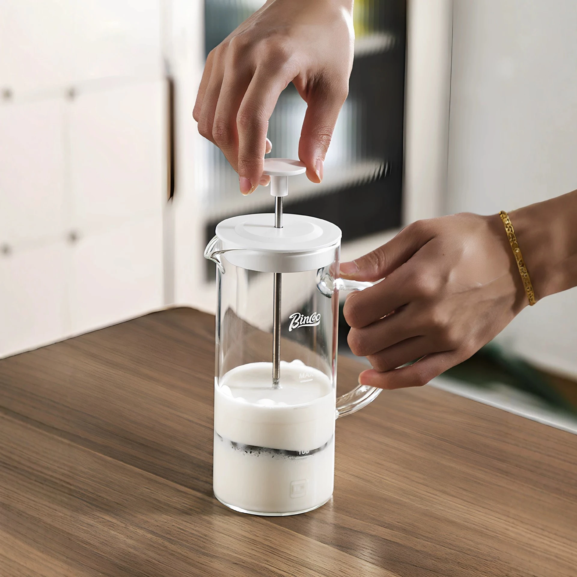 French Press Glass - 550ml Coffee French Press Pot Household