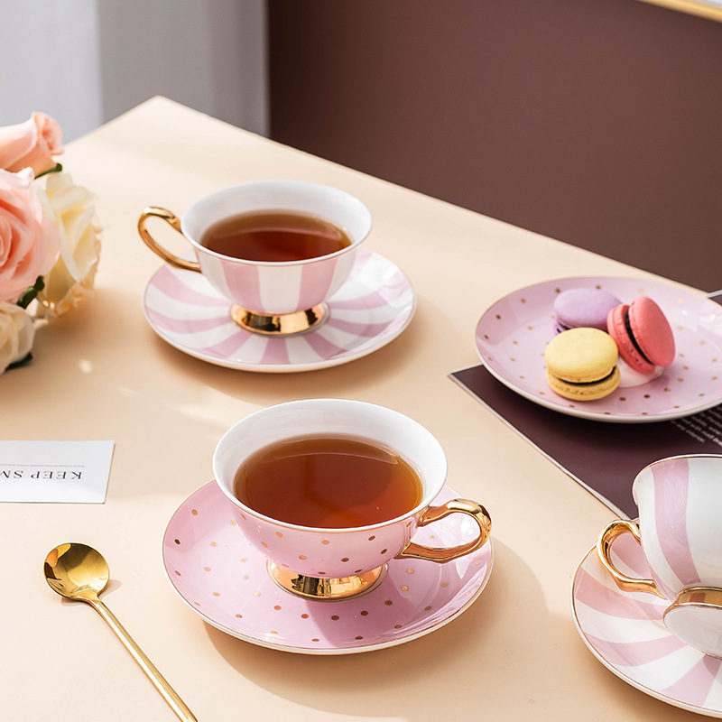 Ceramic Pink Coffee Mugs with  - Tea Coffee Pot Set recension och pris