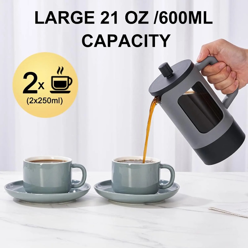 600ml Heat Resistant Glass Fre - French Press Glass recension och pris