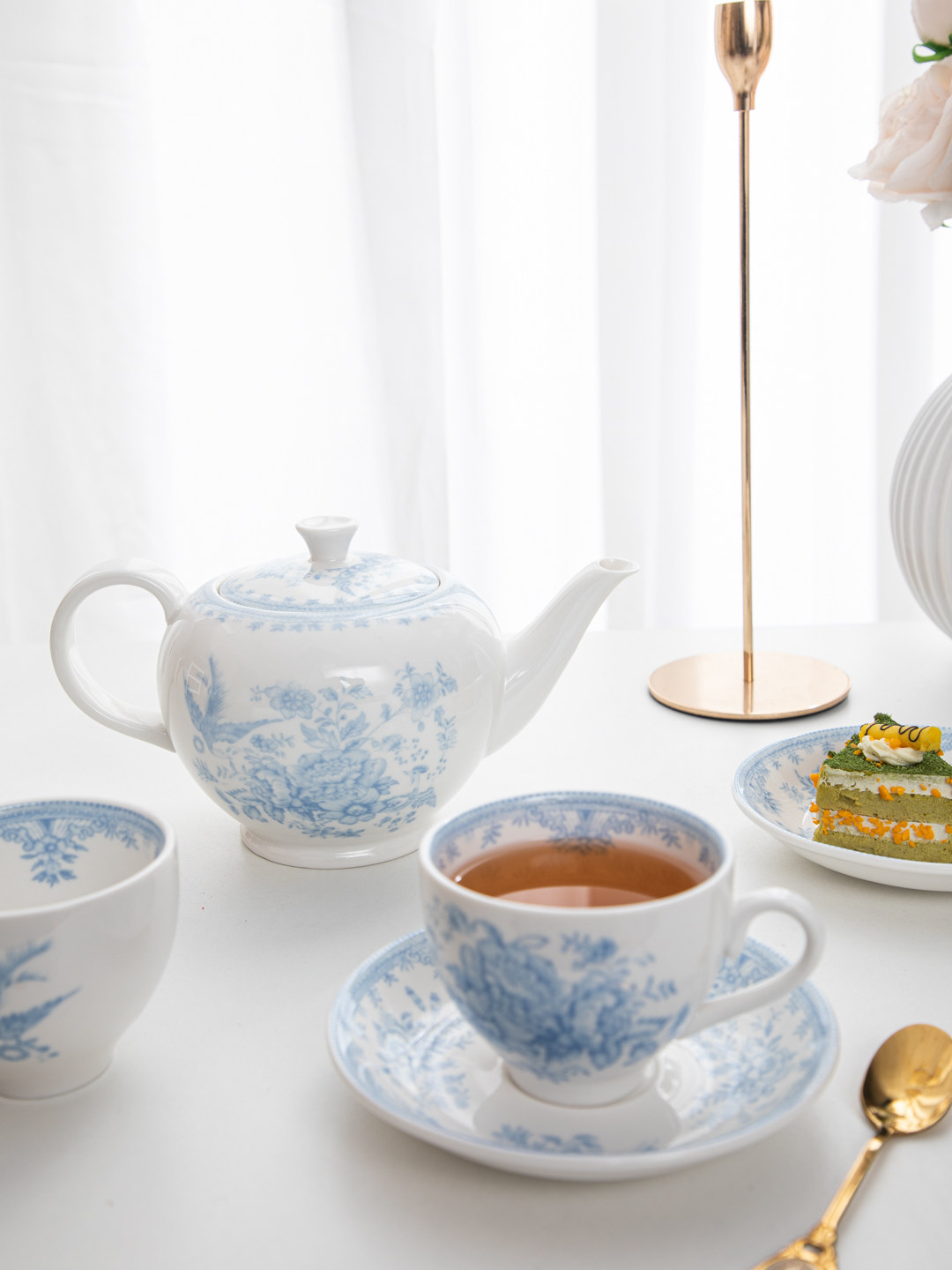 House, retro blue peony aftern - Coffee Tea Jar Set recension och pris