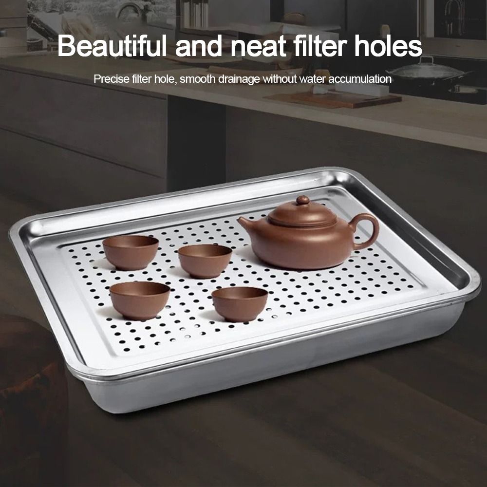 New Stainless Steel Tea Tray R - Bamboo Tea Tray recension och pris