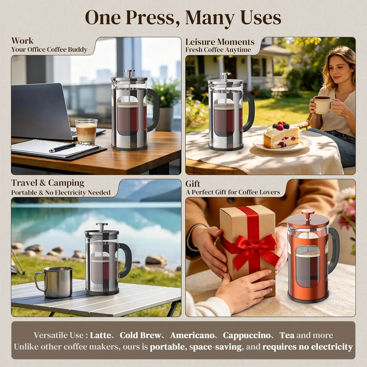 French Press Coffee Maker 34oz - French Press Glass recension och pris