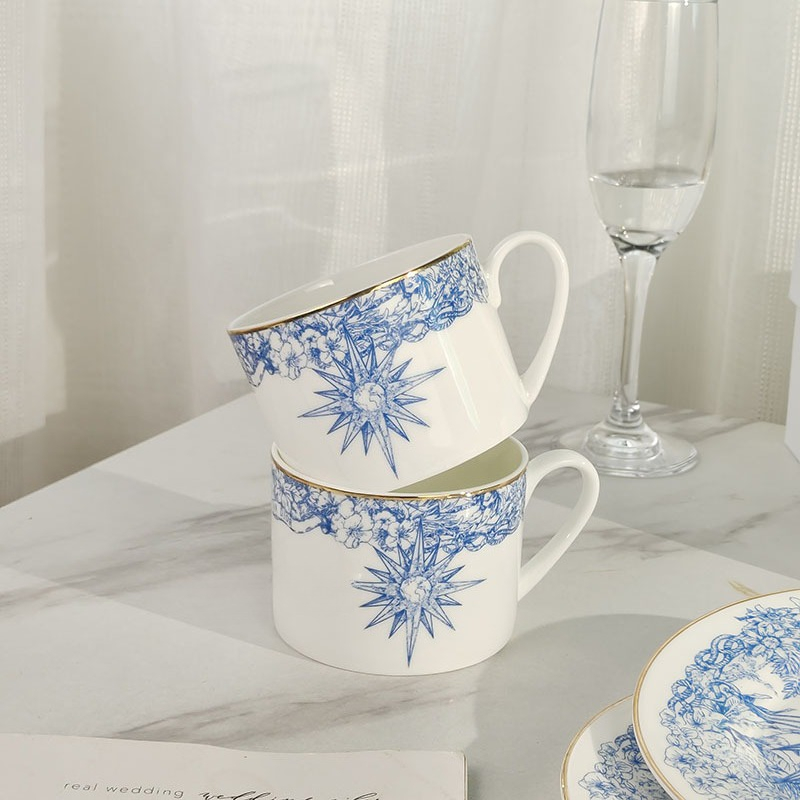 Bone China coffee Cup And Sauc - Coffee Tea Gift Set recension och pris