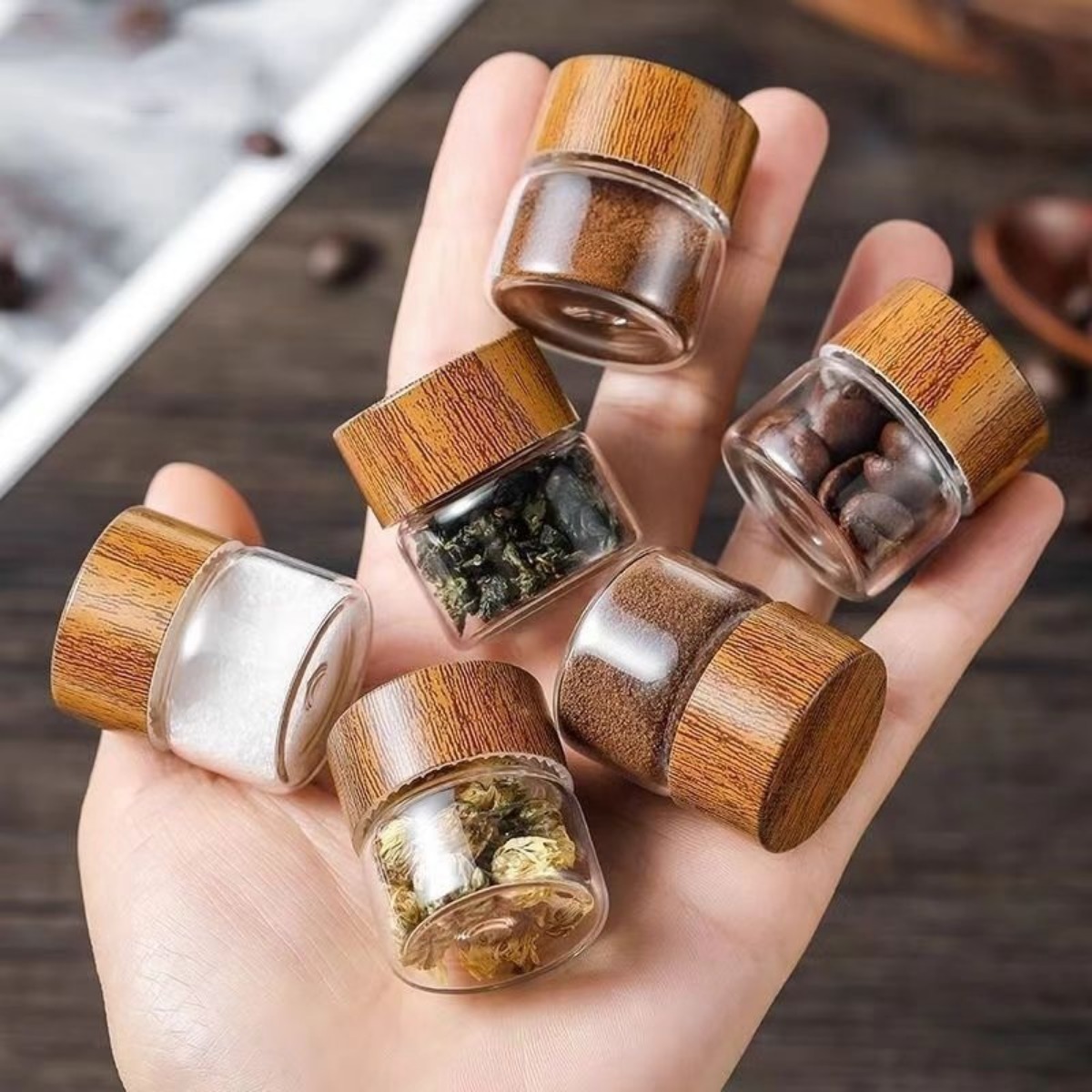 10pcs Glass Spice Jars Seasoni - Canister Coffee Sugar Tea recension och pris