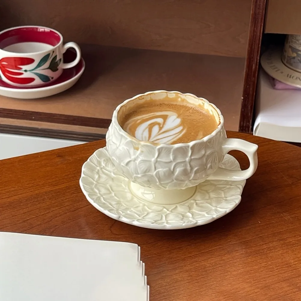 French Cream Relief Coffee Cup - Coffee Tea Gift Set recension och pris