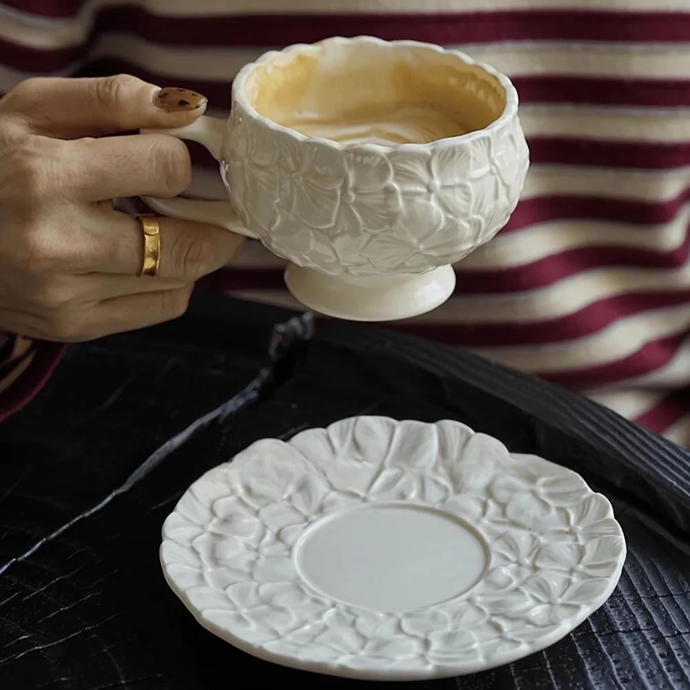 French Cream Relief Coffee Cup - Coffee Tea Gift Set recension och pris