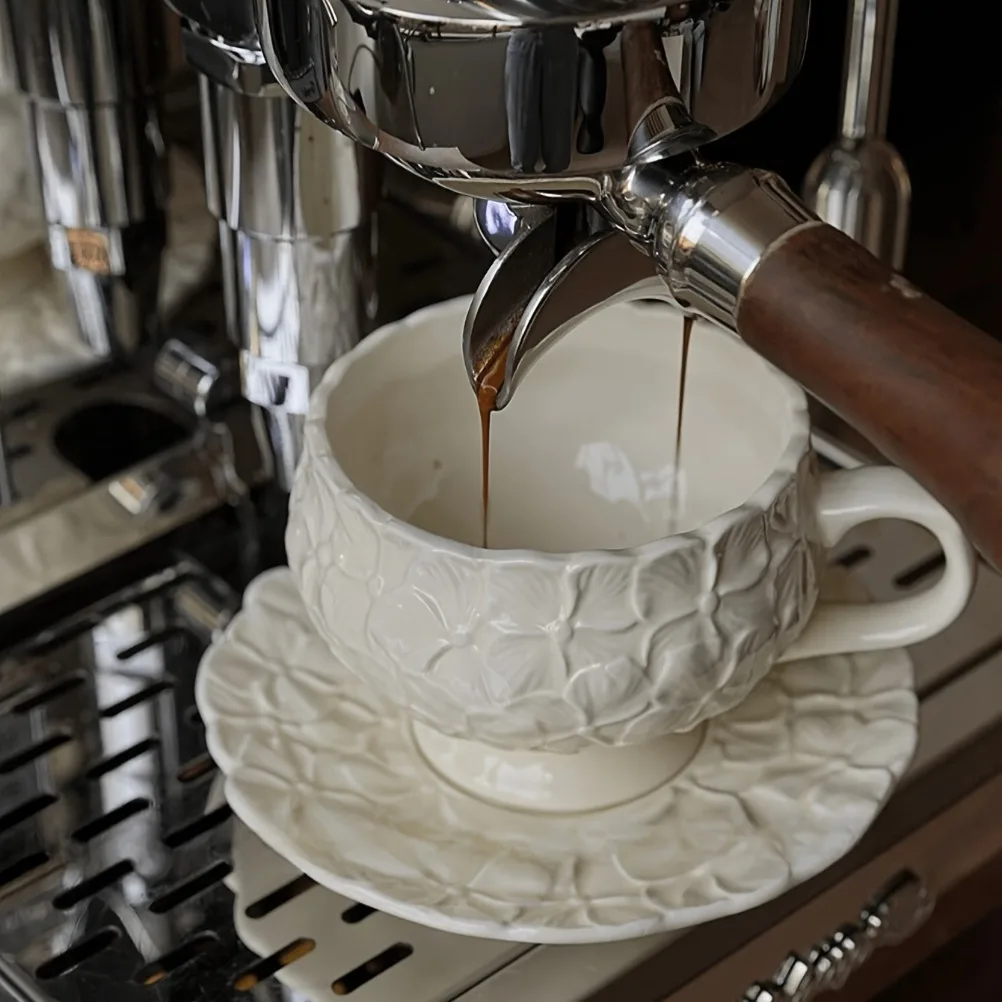 French Cream Relief Coffee Cup - Coffee Tea Gift Set recension och pris