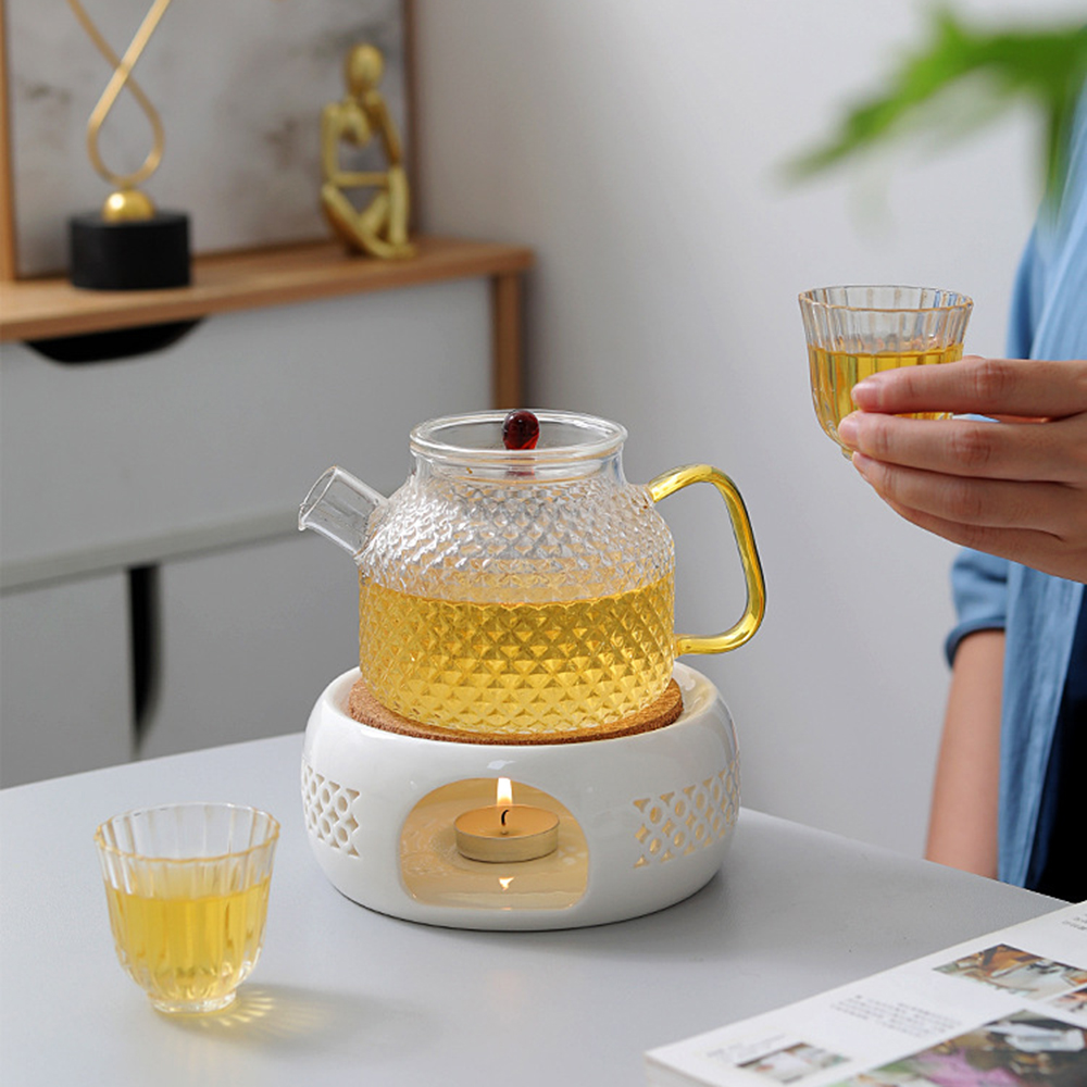 Ceramic Teapot Heaters With Co - Tea Coffee Pot Set recension och pris