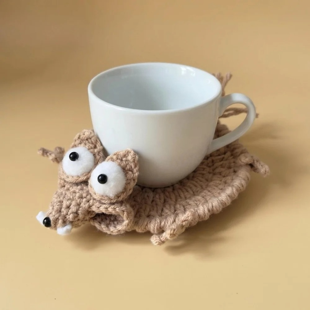 Animal Crochet Cup Coaster Han - Coffee Tea Gift Set recension och pris
