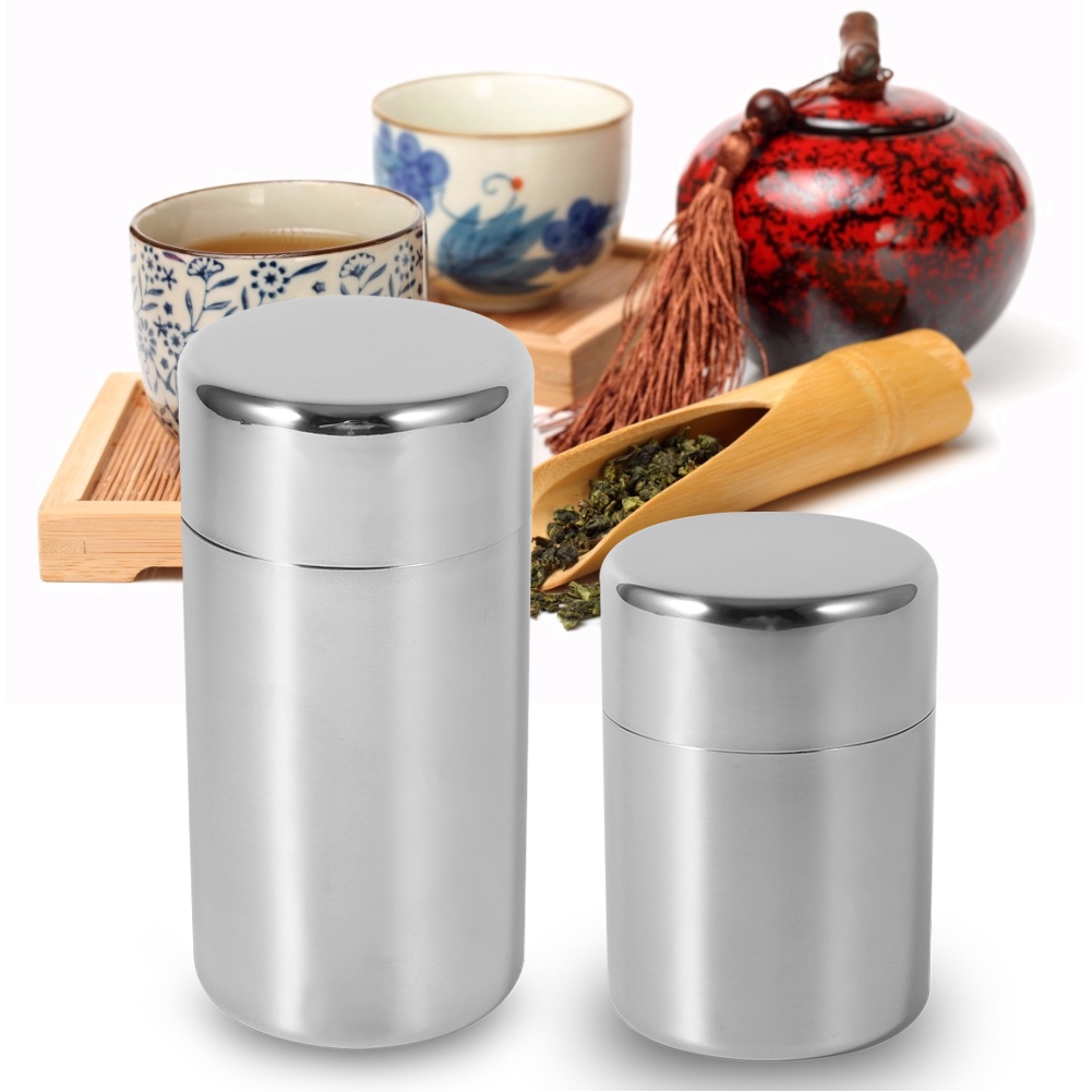 Stainless Steel Tea Leaf Tins  - Canister Coffee Sugar Tea recension och pris