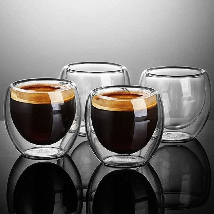 Double Walled Glass Coffee Mug - Tea Coffee Pot Set recension och pris