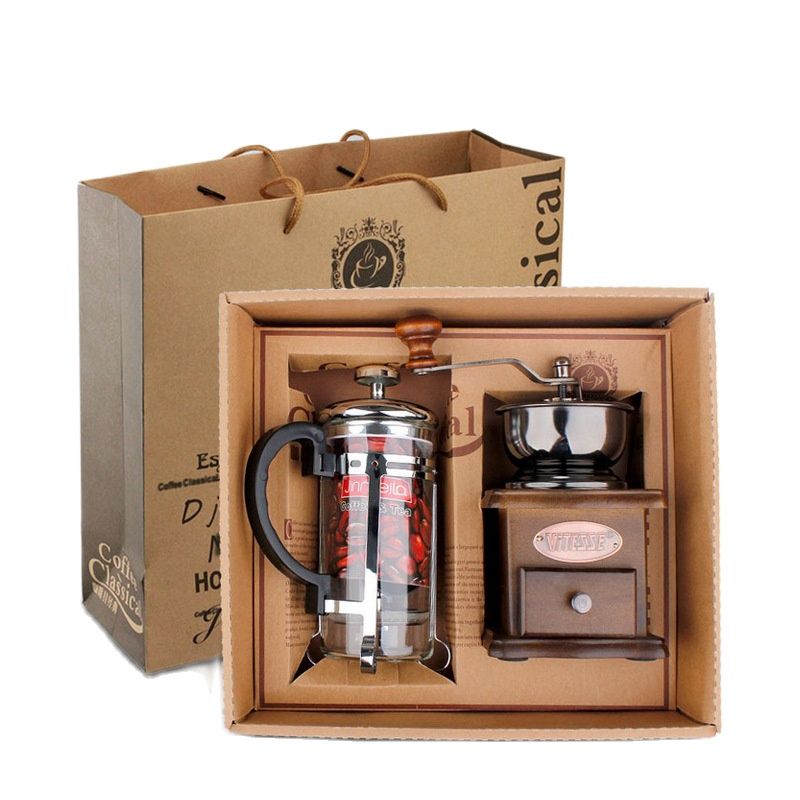 Coffee Pot Coffee Grinder Set  - French Press Glass recension och pris