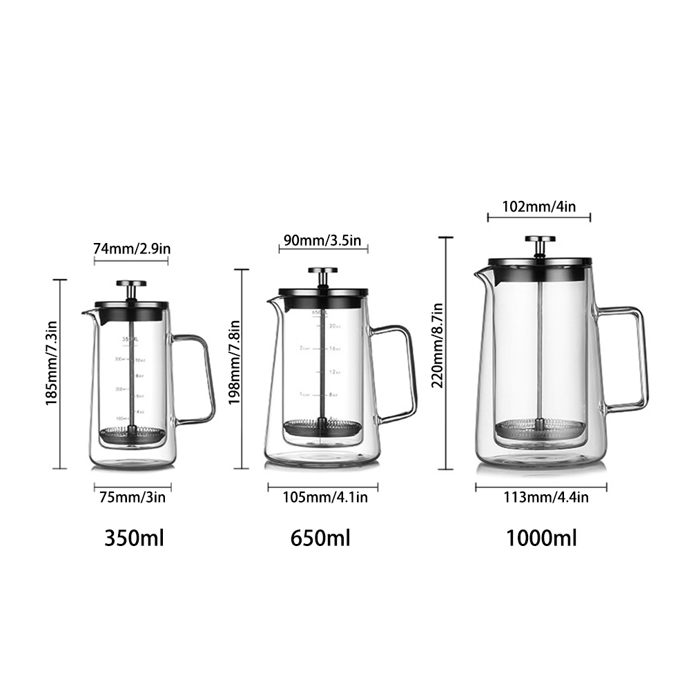 Double Layers French Press Pot - French Press Glass recension och pris