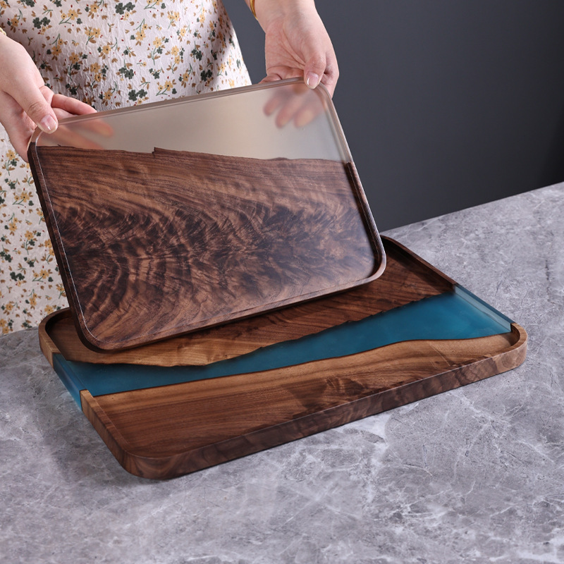 Walnut resin dry bubble tray r - Bamboo Tea Tray recension och pris