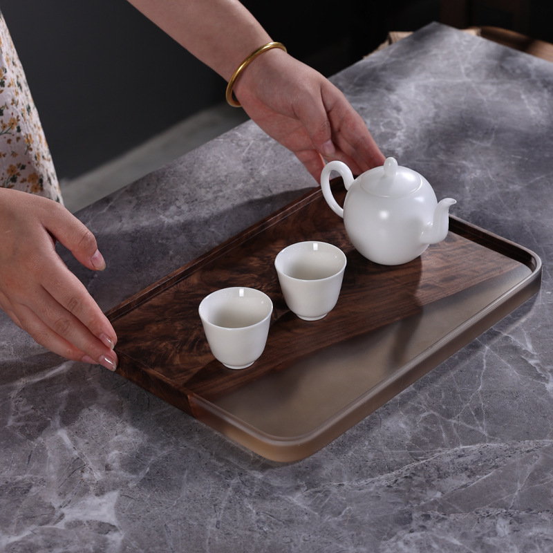 Walnut resin dry bubble tray r - Bamboo Tea Tray recension och pris