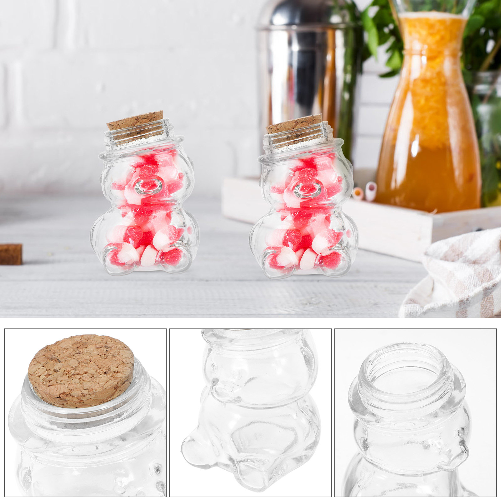 4Pcs Glass Candy Jar Set Trans - Coffee Tea Jar Set recension och pris