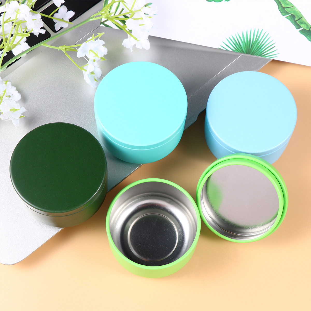4Pcs Tinplate Sealed Storage B - Canister Coffee Sugar Tea recension och pris
