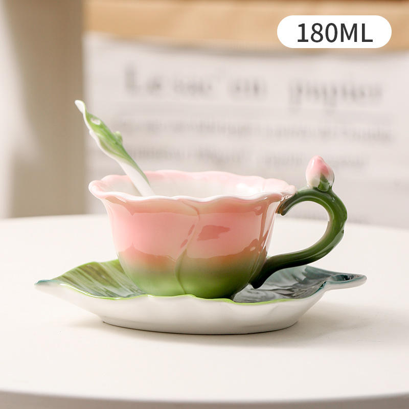 150ml Hand-Painted Rose Cerami - Coffee Tea Gift Set recension och pris