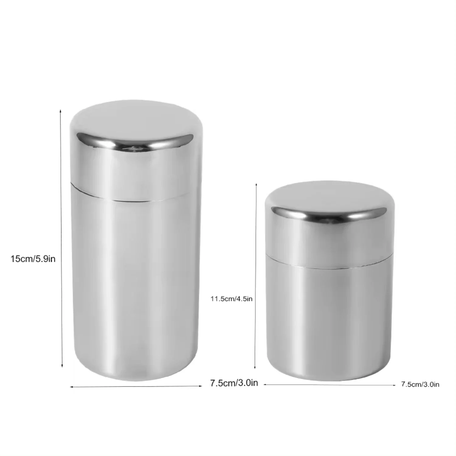 Stainless Steel Tea Leaf Tins  - Canister Coffee Sugar Tea recension och pris