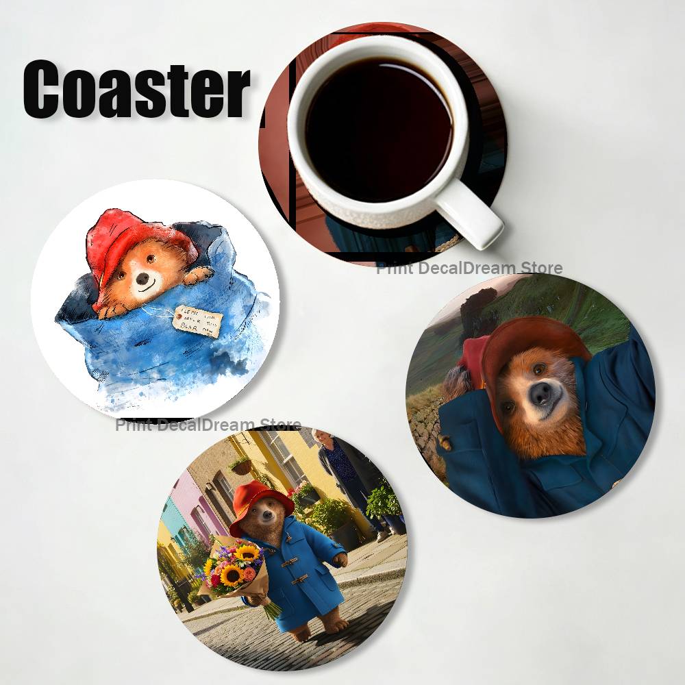 P-Paddington Bear Wood Coaster - Coffee Tea Gift Set recension och pris