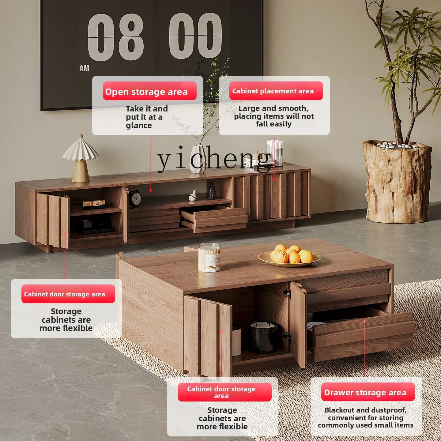 GZ Solid Wood TV Cabinet Stora - Coffee & Tea Garden Lincoln Menu recension och pris