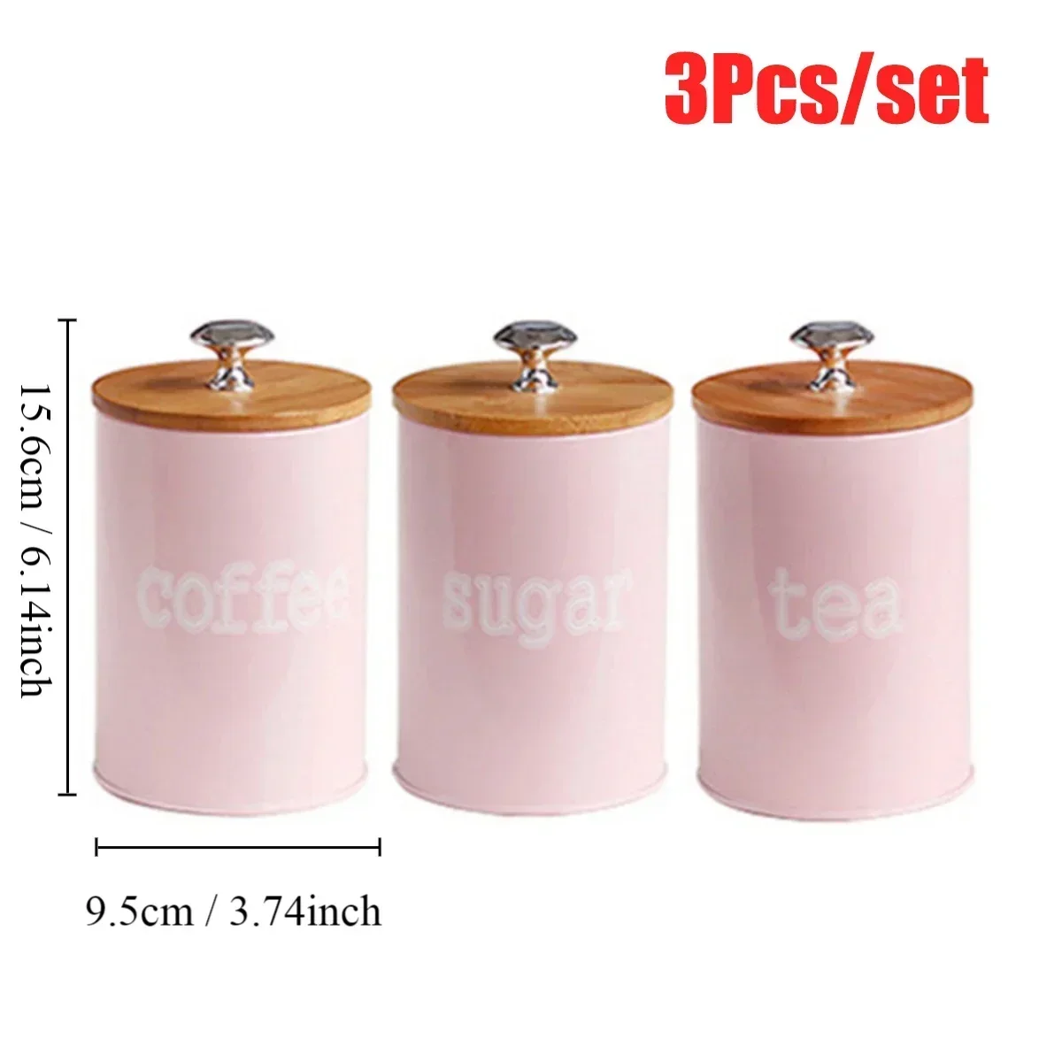 3Pcs/Set Tea Coffee Sugar Stor - Coffee Tea Jar Set recension och pris