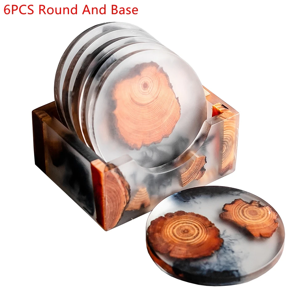 6PCS/Set Resin Pine Coasters H - Tea Coffee Pot Set recension och pris