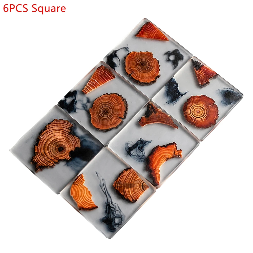 6PCS/Set Resin Pine Coasters H - Tea Coffee Pot Set recension och pris