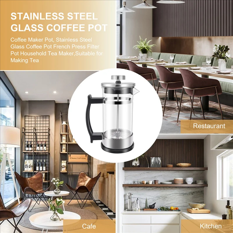 Coffee French Press Pot With F - French Press Glass recension och pris
