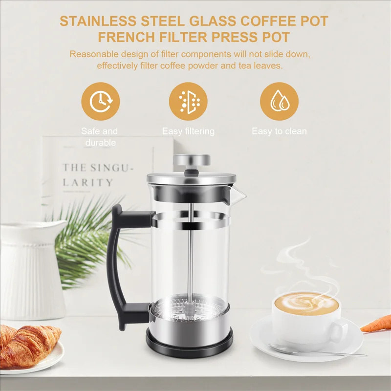 Coffee French Press Pot With F - French Press Glass recension och pris